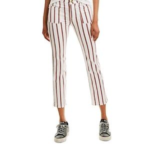 Frame Le Bardot Striped Straight Leg Pants